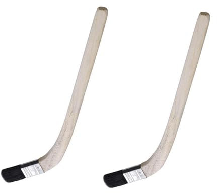 Confezione da 2 pennelli per radiatore, con setole curve da 2,5 cm, con manico lungo in legno, per dipingere aree difficili