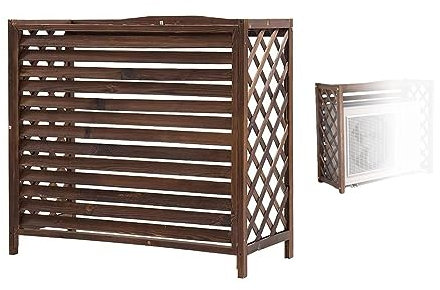 Cubierta de Madera Maciza para Aire Acondicionado, Valla de privacidad, Bote de Basura, Rejilla Oculta para Aire Acondicionado, Estante para decoración de jardín, Estante para exhibición de