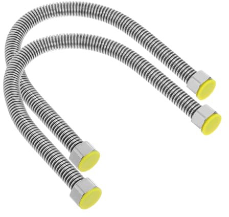 Artibetter 2pièces Tuyau Ondulé Acier Inoxydable Pour Raccordement Eau Flexible De Pouce Pour Chauffe-eau Et