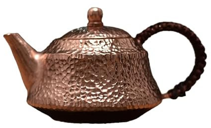 Théière rétro en cuivre faite à la main pour brassage traditionnel, idéale pour les amateurs de thé turc
