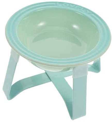 UKCOCO 1 Jeu De Gamelles Surélevées pour Chat : Gamelles en Céramique pour Chats D'intérieur – Récipient Surélevé Confortable pour Collations Repas, Réduisant Les Tensions