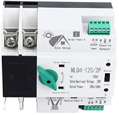 Interruttore di Trasferimento, Commutazione Rapida A Doppia Alimentazione Automatica 230 V CA 100 A con Ampia Applicazione per Fabbriche Domestiche