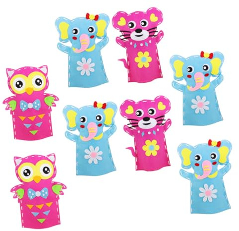 Gatuida 8sätze Junge Mädchen Handpuppen Spielzeug Mit DIY-zubehörsets Für Kreatives Basteln Als Lernspielzeug Für Jungen Und Mädchen in Tierform Als Geschichtenerzähler Requisiten