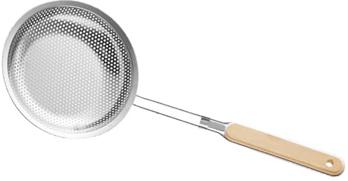 TOYZFRIENDY Cuchara Coladora Grande Ranurada de Acero Inoxidable 16 Cm Resistente para Cocina Doméstica y Restauración Utensilio para Filtrar Alimentos Varios estilos