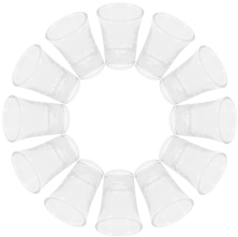 JECOMPRIS Lot de 24 Calices en Verre pour Communion Religieuse Verres à Liqueur 15 Ml à Shot Épais pour Cérémonie et Dégustation Adapté Maison et Église