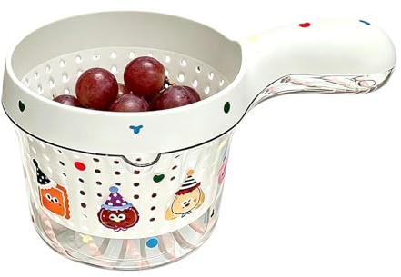 Tazón de bayas | Doble capa de rápido con asa, para fresas, tomates, uvas, ensaladas, alimentos, fregadero, hogar, camping, picnic