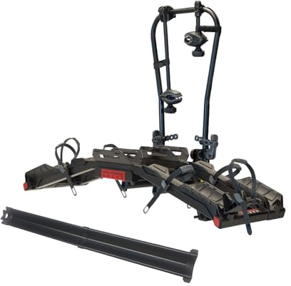 Hollywood Racks Destination E Hitch Bike Rack with Ramp for 2 Bikes up to 70 lbs Each - Secure, Lockable Electric Bike Rack - Premium, Foldable Bicycle Car Racks for Standard or E-Bikes