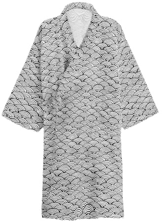 Unisxe Peignoir de Bain Kimono Japonais Chemise de Nuit Lâche Ruban pour Femme Homme Pyjama Japonais Nuisette de Chambre Vêtement de Nuit Vêtement de Sauna Plage Piscine Hydrothérapie