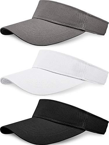 3 Stück Sonnen-Sport-Visierhüte, Einheitsgröße, verstellbare Kappe für Damen und Herren