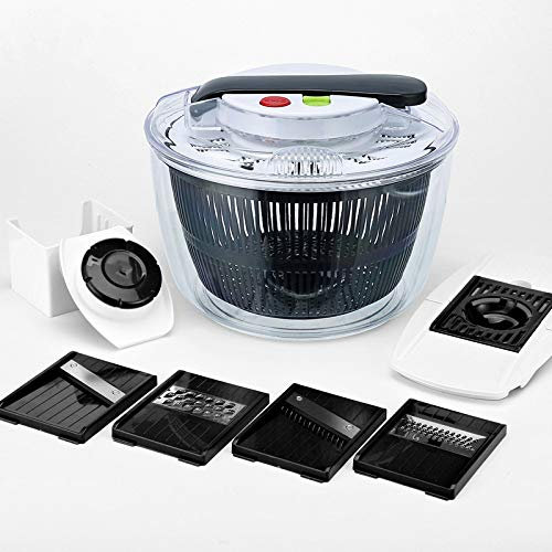 HUOQILIN Salad Spinner Large 5 L Quick Vegetables Dryer BPA Free Drain Lettuce And Vegetable For Home Kitchen
