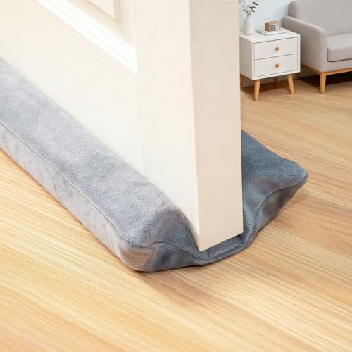 Marwood Under Door & Window Stopper 76cm-96cm Adjustable Door Windproof Stopper, Foam Door Sweep Air & Noise Blocker for Bottom of Doors Double Side - Grey 30-38