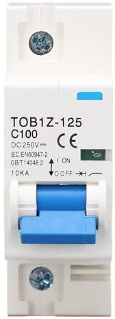 Disjoncteur Miniature Cc 1P 100A Isolateur pour Système PV Solaire Installation sur Rail DIN Disjoncteur de Protection PV