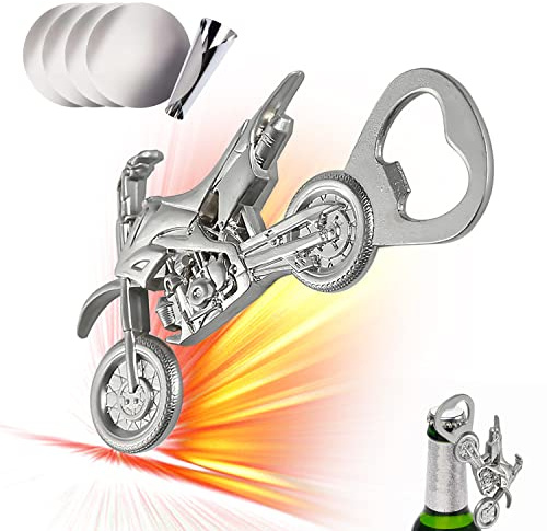 Motorcykel korkskruv, med 5 vinhällnings- och dräneringstabletter, öl korkskruv, metall korkskruv, vintage motorcykel korkskruv, gåvor för män