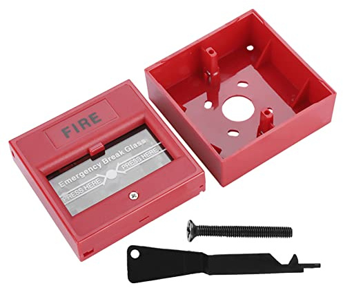 MOOKEENONE Water-Proof Break Glass Switch Emergency Door Release Glass Break Alarm 24-220VDC Emergency Break Glass
