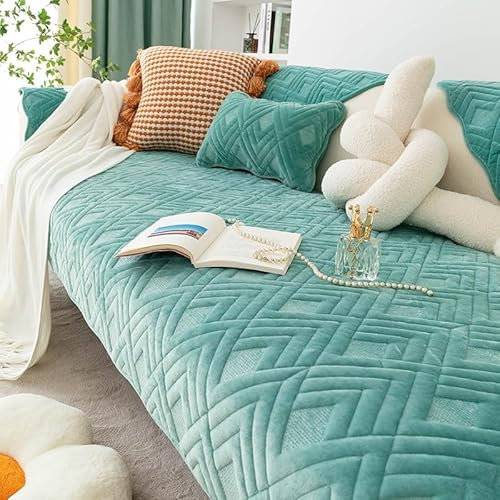 WYJHNLBEDC Sofa/Couch überzug, Sofabezug L Form/U Form/Ecksofa 3/2/1 Sitzer, Sofa überwurfdecke, Warmer Super Weicher Samt Sofaschoner Decken rutschfest, Sofaschutz Decke Hund Kratzschutz Katze