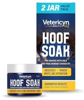 Vetericyn Hoof Soak for Hooves with Sole and Frog Damage Caused by Abscesses, White Line Separation, and Thrush. 30 Grams, 2 Pack