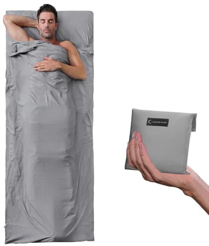 CZAYEFNH Hüttenschlafsack, 97.8 * 86.6inch，Tragbar, vielseitig einsetzbar, wasserdicht, hygienisch, Schlafsäcke für Reisen, Camping, Wandern, Outdoor-Aktivitäten