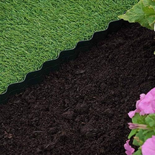 Garden Mile Edging Border 10M| Flexible Flower Bed Edge for Driveways, Pathways - Garden Accessories - Professional Landscape Dividers - Weather Resistant (Green10cm x 10m)