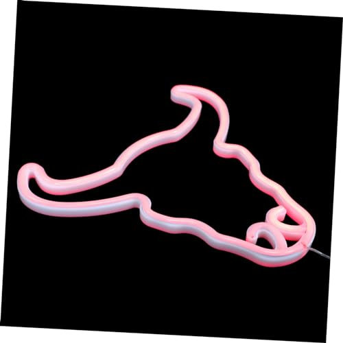 Yardenfun Kuhkopf Neonlicht Hängend Für Schlafzimmer Dekoration Led Neon Lampe Mit Kuhkopf Design Für Party Atmosphäre Licht Und Nachttisch Neonlicht