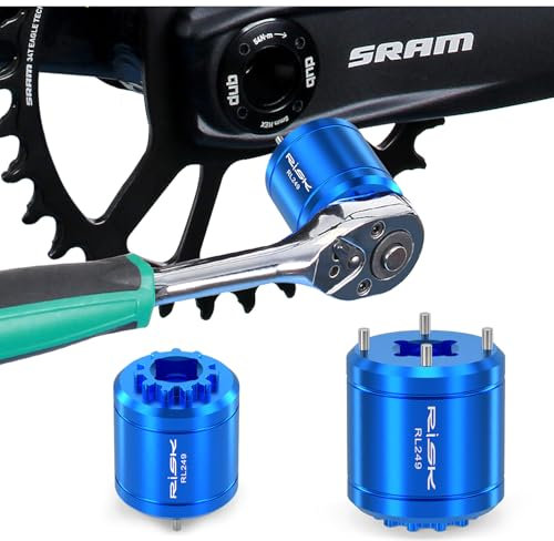 CYCEARTH Fahrrad 2-in-1 Kurbelgehäuse-Entfernungswerkzeug Fahrrad-Kurbelsatz-Kappen-Entferner-Extraktor-Installation für Dub 11T XTR M9100