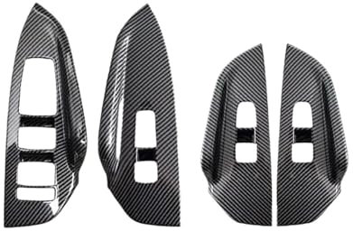 SUNSKYLY Guida a Sinistra in Fibra di Carbonio Interruttore da Finestra Pulsante Pannello di Copertura Interno bracciolo Trim Strip Compatibile con Kia K5 GT Ex 2021-2022