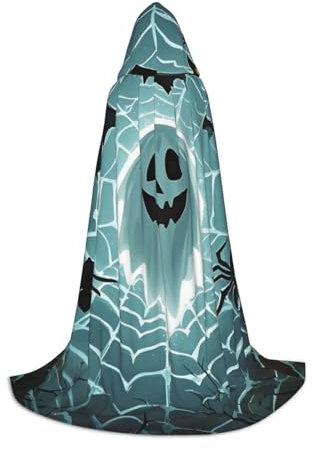HCLYvexiria Kapuzenumhang Uni Halloween Kapuzenumhang niedliche Fledermaus Spinnennetze Kapuzenmantel Halloween Umhang Cosplay Kostüme