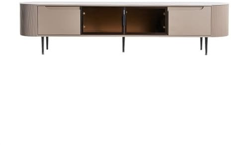 Lizhuzhuzs28 Mesa de TV Mueble de TV de pie, gabinete de Almacenamiento con Puerta de Vidrio Templado de Pizarra, gabinete de Almacenamiento for el hogar y la Sala de Estar Mueble para Salón