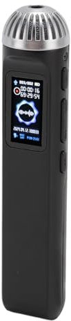 Voice Recorder with Microphone, HD HiFi Sound Quality Lossless Music Playback Voice Activated Recording Device AI Sync Setting for Conference (16GB)