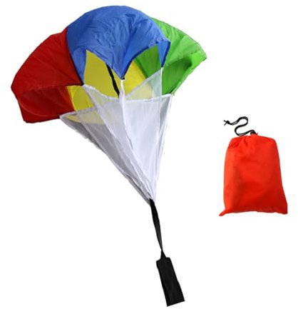 LUOFENG Fallschirm mit Laufgeschwindigkeit, Geschwindigkeit, Widerstand, Fallschirm mit Gurt, Schnellbohrer, Trainings-Fallschirm für Krafttraining