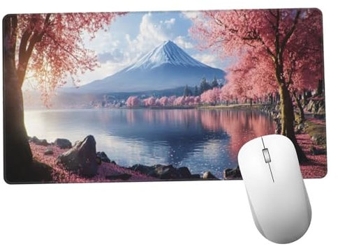 Japón Alfombrilla Ratón 600x300x3mm Alfombrilla Raton XXL con Base de Goma Antideslizante, Accesorios Gaming Paisaje, Ordenador Gamer Regalos, Mouse Pad Gaming Mejora La Precisión Y La Velocida Y1066