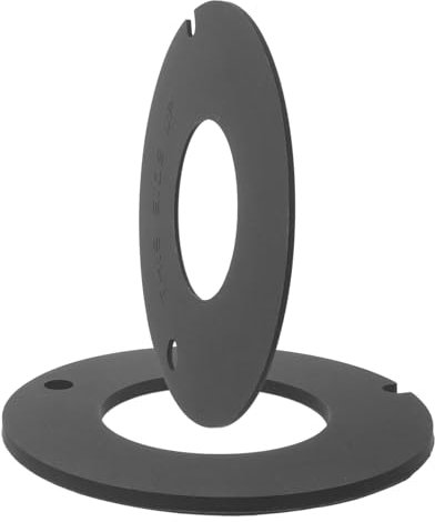 HOMSFOU 2pcs Silicone Rv Toilet Seal Ring, Replacement Gasket for Rv Toilet, Easy Installation, Leak and Odour Prevention, Black