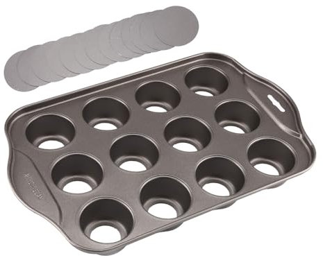 Mini Cheesecake Pan 12 Cups Non Stick Muffin Tray with Removable Bottoms Perfect for Individual Cheesecakes Cupcakes Puddings Tarts Easy Release Baking Tin (1)
