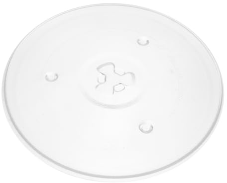 TOPPERFUN Drehteller für Mikrowelle Backblech Mikrowellenteller Glas-kochblech Hitzebeständiges Backofenplatte mit Rillen für Sicheren Halt