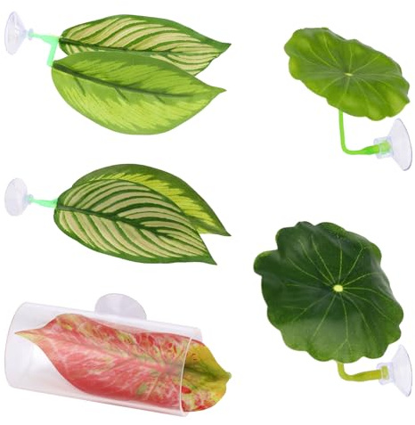 BOXOB 5pcs Ensemble Hamacs Betta, Hamac Plastique Réglable avec Ventouse et Tunnel Tubulaire Transparent Jouets Poissons Bêta Cachette d'Aquarium Décorations et Accessoires Aquariums Poissons Bêta