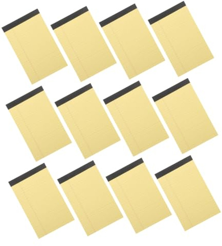 FUNOMOCYA 50 Blatt Gelbe Legal Pads Liniert mit Abreißbaren Blättern Doppelseitige Schreibblöcke für Schule und Büro Dickes Papier Praktische Notizblöcke für Studenten und Zeitmanagement