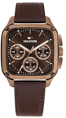 Tommy Hilfiger Reloj Analógico de Cuarzo Multifunctión para Hombre - Disponible en versión con Correa de Acero Inoxidable o de Cuero