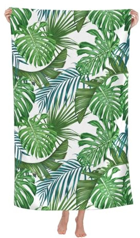 Handtücher Tropische Blätter Badetücher Bequem Badetuch Mikrofaser Duschtuch Für Sauna Strand Meer 80X130Cm
