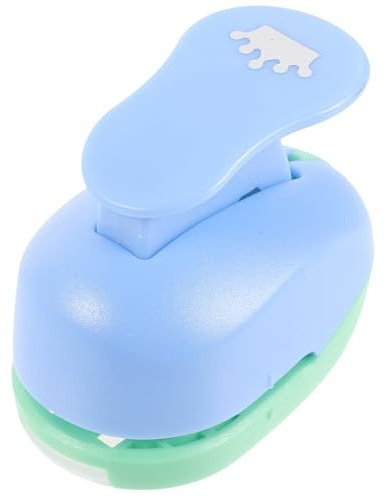 Hohopeti Perforatrice de Papier Réutilisable pour Scrapbooking, Perforatrice Manuelle à Motifs Précis en Alliage de Zinc et Plastique, Outil de Bricolage Compact pour Couleur Aléatoire