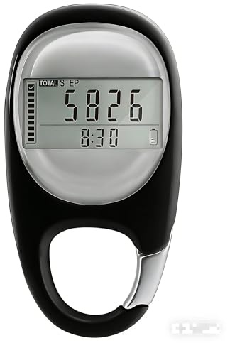 Podomètre 3D avec clip montre pour personnes âgées, podomètre sans application et téléphone portable pour la marche, la course, le sport, pour enfants, homme et femme
