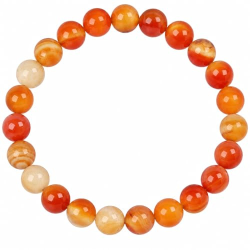 ELEDORO Chakra Armband Damen 8 mm - Edelstein Stretch Perlenarmband | Handgefertigte 8-mm-Edelsteinarmbänder, 19 cm, elastisch - für Yoga, Meditation, Chakra und Achtsamkeit