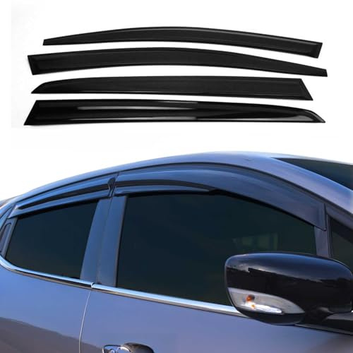 OMAC Windabweiser für VW Golf mk5 2003-2009 Acryl Schwarz 4tlg | Regenabweiser, Schützt vor Regen und Spritzwasser, waschstraßenfest