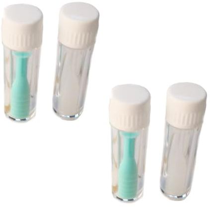 Artibetter 4pcs Kontaktlinsen-Entferner, Saugnapf mit Paket für den Heimgebrauch (2pcs Grün + 2pcs Weiß White