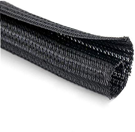 OLIREXD Cable Protector Sleeve, Black, 10 Feet, Cord Organizer & Chew Proof for Pets, HDMI, USB, Audio/Video Cables