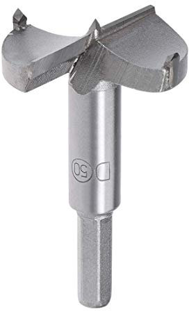 Forstnerbohrer 50 mm Durchmesser Hole Saw Carbid Tip Hexagon Shank Cutting for Hinge Plywood MDF CNC Tool
