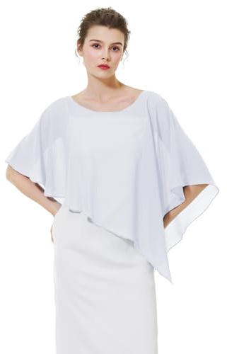 BEAUTELICATE Damen Chiffon Schal Stola Eleganten Cape Umhang für Braut Sommer Hochzeits Festliche Abendkleid