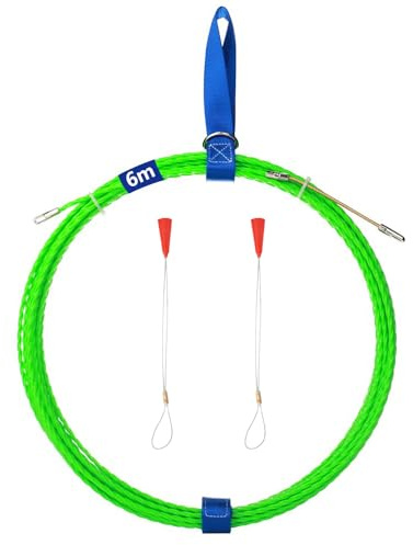 QZATACAEN Fischband-Drahtzieher durch Wanddrahtfädler Fish Plus Fischkabelverschluss mit einfachem Griff 20FT (6M)