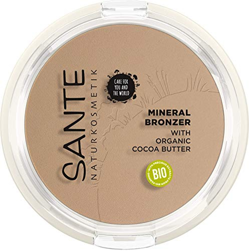 SANTE Naturkosmetik Poudre bronzante minérale, contour et poudre bronzante, pigments réfléchissants pour un éclat parfait, avec extraits biologiques précieux, naturel, végétalien, 9 g