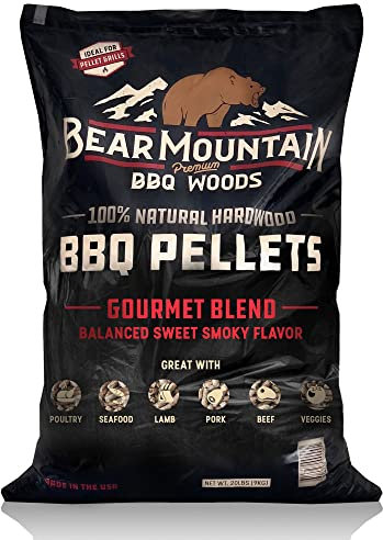Bear Mountain BBQ FB99 All-Natural Hardwood Smoky Gourmet Blend BBQ Smoker Pellets for Outdoor Grilling, 40 lbs