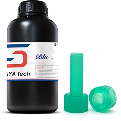 Siraya Tech Blu Tough 3D Drucker Resin (Smaragdblau, 1kg) | Sehr zäh und hochauflösend, fest und präzise, schnell härtendes 405-nm-UV-Harz, ideal für 8K-LCD/DLP