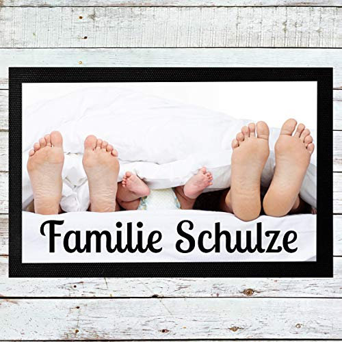 Smyla Foto-Fußmatte mit eigenem Foto | Fußmatte zum selbst Gestalten/mit eigenem Foto Bedrucken Lassen/Schmutzfang-Matte,Fuß-abtreter, Teppich| 60X40cm